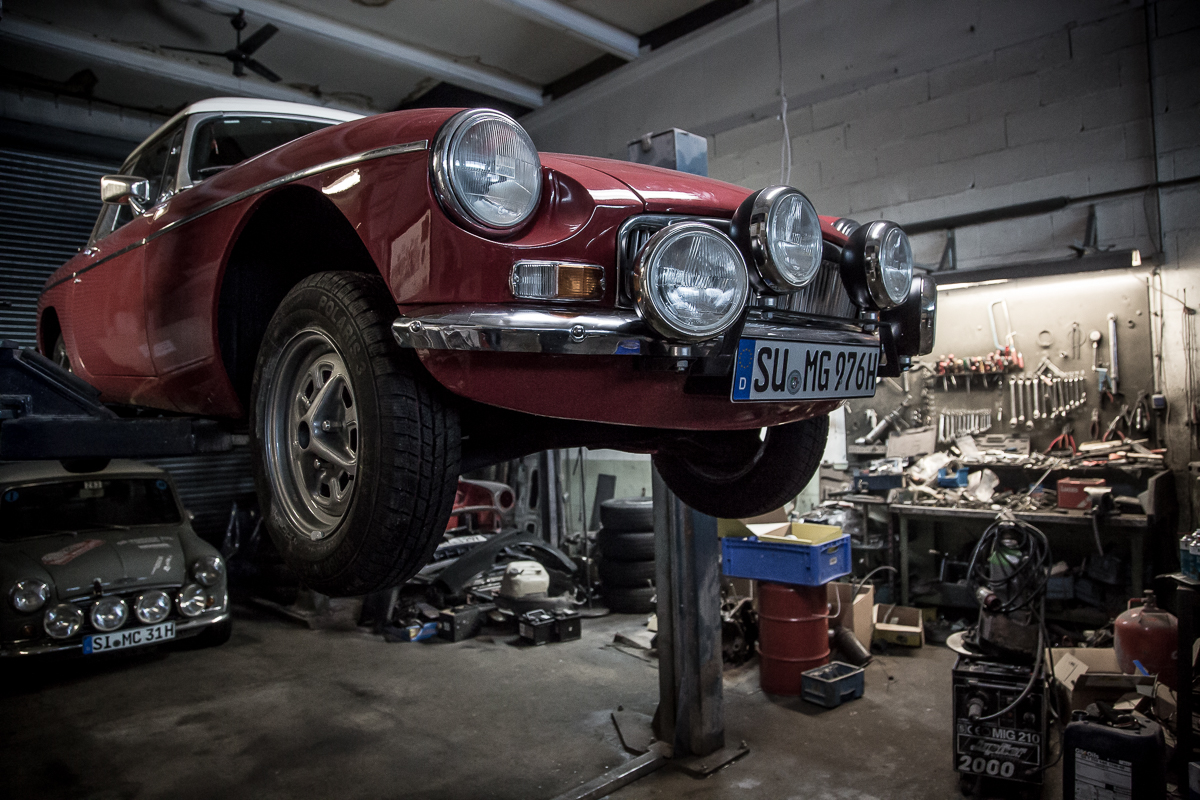 MG B BJ 1976 für die Rallye Monte Carlo Historique 2017 frisch restauriert